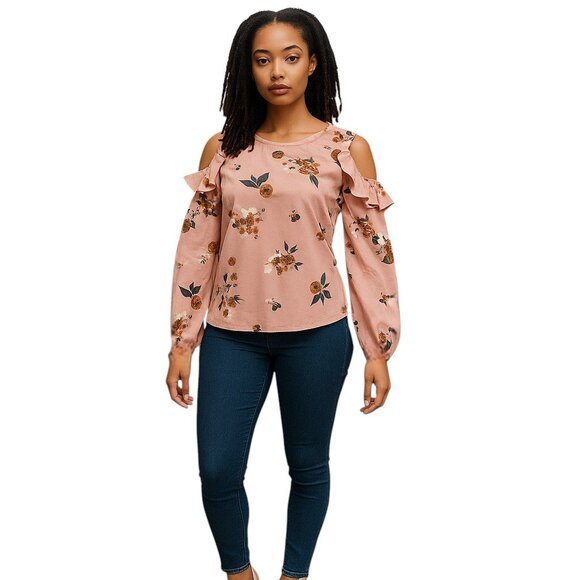 Floral Cold Shoulder Blouse by Forever 21 - Picture 3 of 13